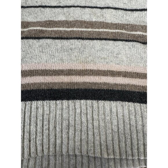 Old Navy Striped Y2K V-Neck Pullover Sweater Medium Retro Knit 09 Cozy Cabincore - Picture 8 of 12